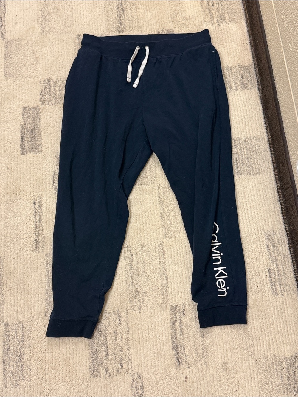 Calvin Klein Mens Dark Blue Logo Jogger Pajamas